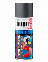 KUDO KU-6004 Грунт-эмаль для пластика графит (RAL 7021) 520мл /12шт